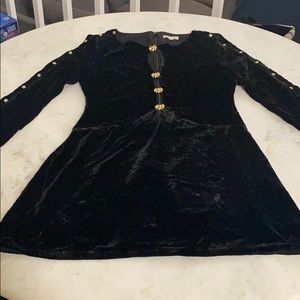 For Love & Lemons Black Velvet Beatrix Bee Dress